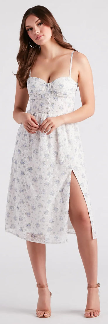 Floral Day Dream Chiffon Midi Dress