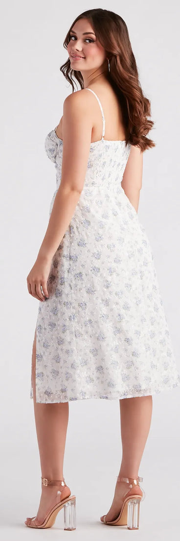 Floral Day Dream Chiffon Midi Dress