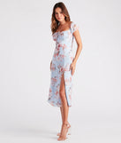Fresh Breeze Floral Chiffon Midi Dress
