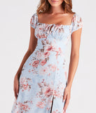 Fresh Breeze Floral Chiffon Midi Dress