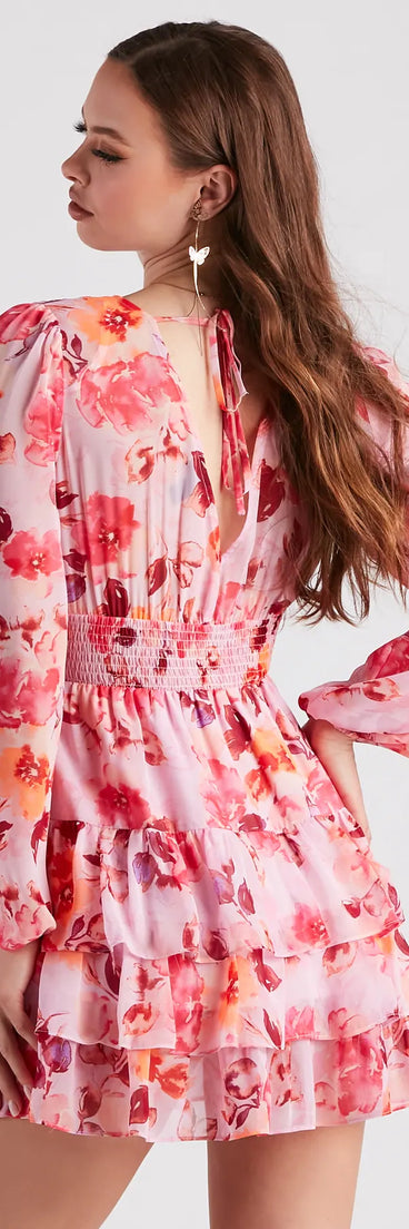 Spring In Full Swing Floral Skater Dress