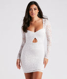 Sweet Romance Long Sleeve Lace Mini Dress