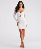 Sweet Romance Long Sleeve Lace Mini Dress