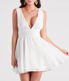 Loveliest Of Them All Chiffon Skater Dress