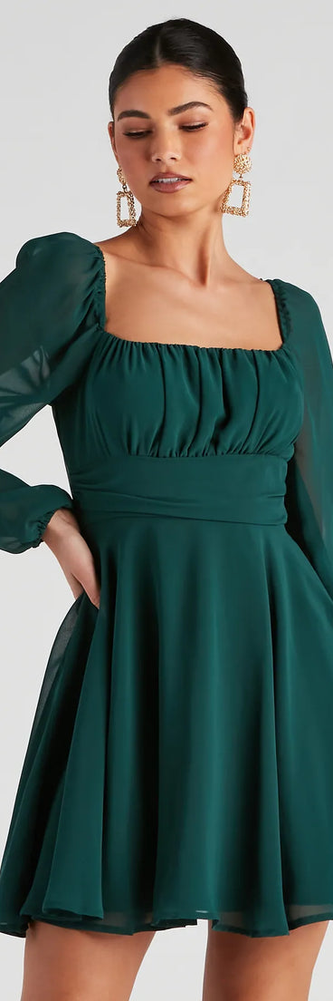 Playful Spirit Chiffon Skater Dress