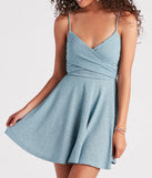 Twirl And Glow Glitter Skater Dress
