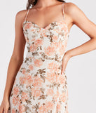 Lovely Seeing You Floral Chiffon Midi Dress