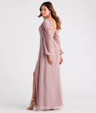 Sheer Beauty Chiffon Slit Maxi Dress