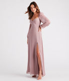 Sheer Beauty Chiffon Slit Maxi Dress