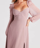 Sheer Beauty Chiffon Slit Maxi Dress