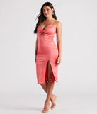 Feeling Pretty Silky Knit Midi Dress