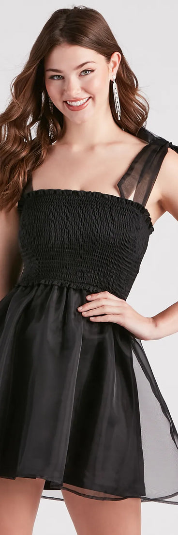 Dinner And Dessert Smocked Skater Dress