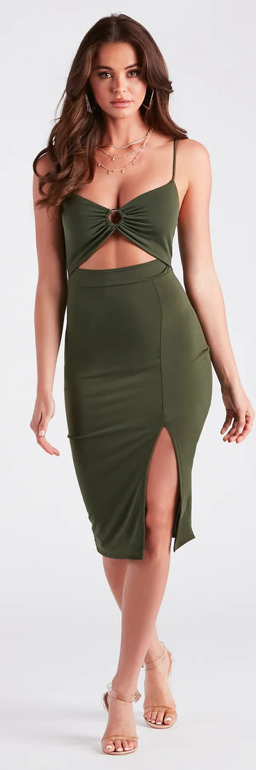 Simple And Sultry Cutout Midi Dress