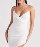 Revel In Crepe Surplice Midi Dress