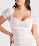 Ruched Romance Puff Sleeve Mini Dress