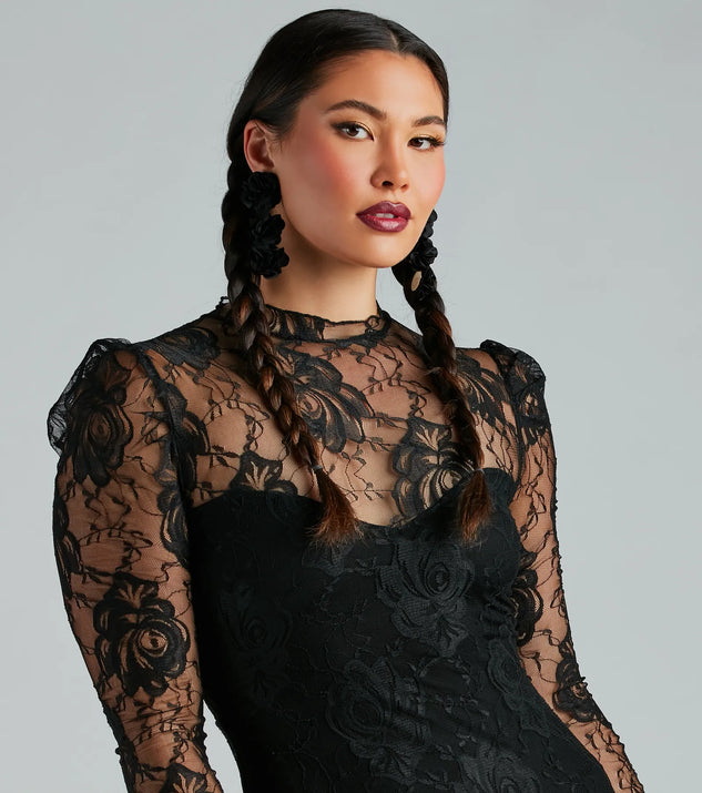 【etre loin】Rose embossed mini dress Capucine pearl-embellished mini dress
