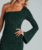 Pristine Shine Glitter One-Shoulder Mini Dress