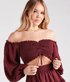 So Sweet Ruffled Cutout Skater Dress