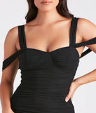 Revamp your 2025 wardrobe with this chic addition, the Winning Style Mesh Ruched Mini Dress in black, perfect for elevating your style in the new year.