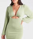 Cut Out The Drama Plunge Neck Mini Dress