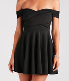 So Much To Love Crepe Surplice Skater Dress