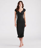 Iconic Basic Cap Sleeve Midi Dress