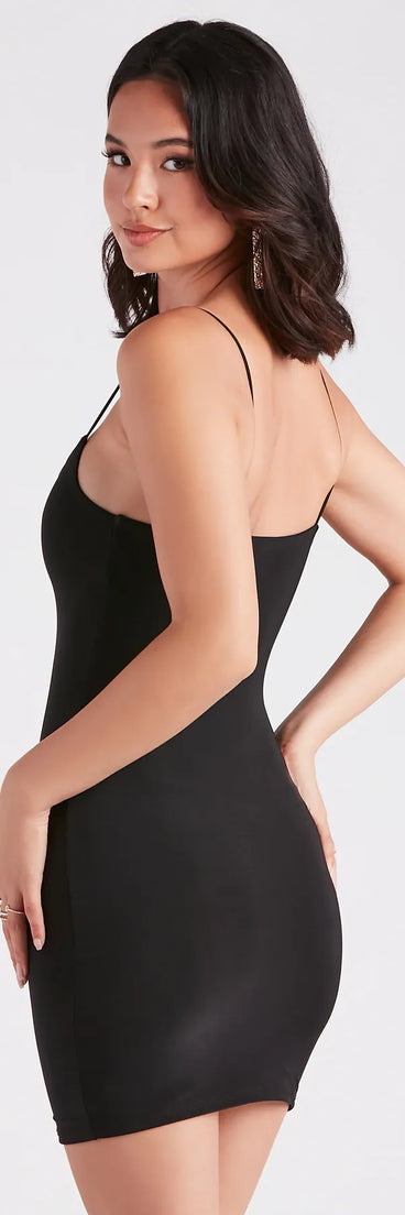 Trendy Obsession Rosette Ruffle Mini Dress