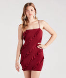 Sipping On Style Ruffle Trim Mini Dress