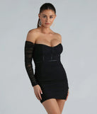 Risk Taker Off-The-Shoulder Mini Dress