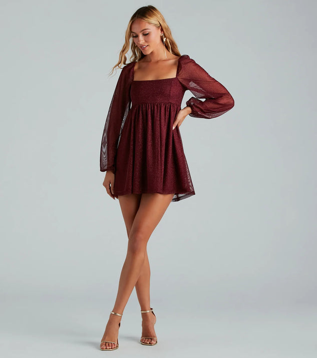 Countless Shine Glitter Skater Dress | Windsor