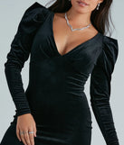 Romance Me Velvet Long Sleeve Mini Dress