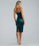 The midi dress length on the Fine Like Wine Satin Sleeveless Midi Dress provides an elevated silhouette perfect for any party, occasion, or everyday styling.