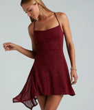Midnight Mesh Glitter A-Line Party Dress