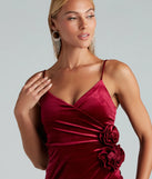 Elevated Romance Rosette Velvet Mini Dress