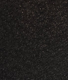 Step into seasonal chic with the Shimmer Season Long Sleeve Glitter Mini Dress, a black mini dress featuring an above-the-knee cut ideal for cocktail parties, festive gatherings, or clubwear.