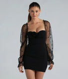 Simply Lovely Crepe Rosette Mini Dress