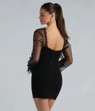 Simply Lovely Crepe Rosette Mini Dress