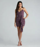 Melting Hearts V-Neck Mini Dress With Sash