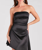 Chic Standout Satin Asymmetric Midi Dress