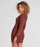 Raining Glitter V-Neck Mini Dress