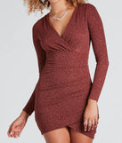 Raining Glitter V-Neck Mini Dress