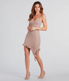 Too Fabulous Glitter Ruffle Mini Dress