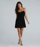 Revamp your 2025 wardrobe with this chic addition, the Always Flattering Crepe A-Line Mini Dress in black, perfect for elevating your style in the new year.