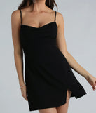 Revamp your 2025 wardrobe with this chic addition, the Always Flattering Crepe A-Line Mini Dress in black, perfect for elevating your style in the new year.