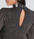 Always Celebration Glitter Mock Neck Mini Dress