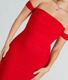 Thinking Of You Ruched Mesh Midi Dress