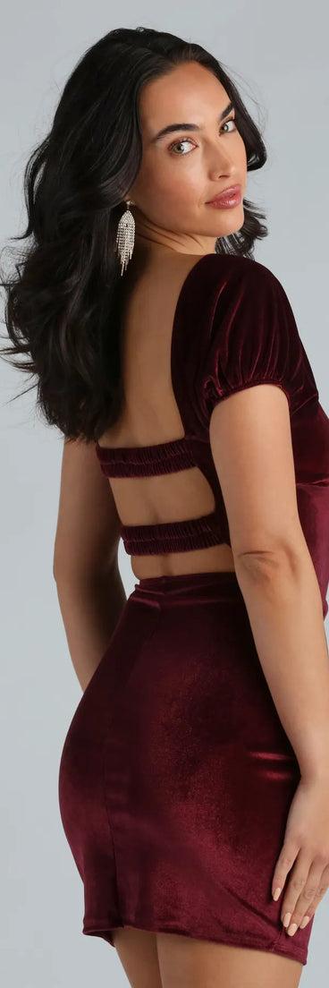 That Luxe Look Velvet Bodycon Mini Dress