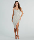 Dazzling Night Sequin Cowl Midi Dress