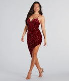 The Way You Sparkle Sequin Lace-Up Midi Dress
