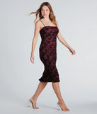 Date Night Chic Velvet Burnout Midi Dress